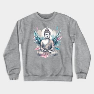 Buddha meditating, yoga meditation, lotus pose yoga Crewneck Sweatshirt